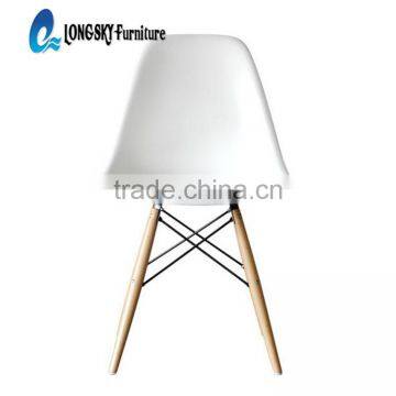 LS-4001 modern style white polypropylene plastic chair wholesale price