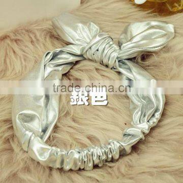 Elastic Headbands,Mental Color Leather Headbands,Ear Headbands photo-5