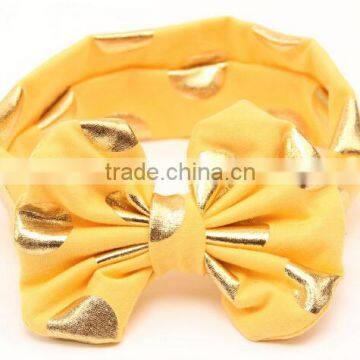 Gold Dot Printed Kids Headband, Cotton Fashion Headband for Kids photo-5