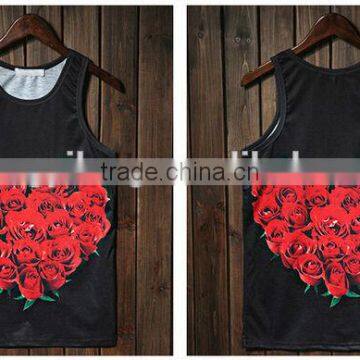 2014 Oem Sublimation Printed Men's Running Singlet Fcustom Design Actory