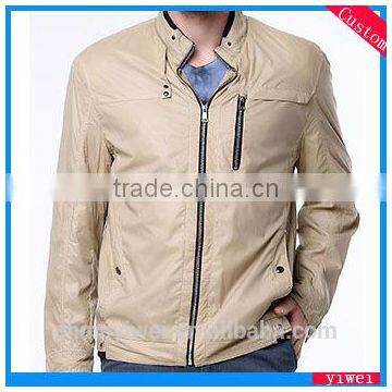 rib fabric living style thin jacket for man