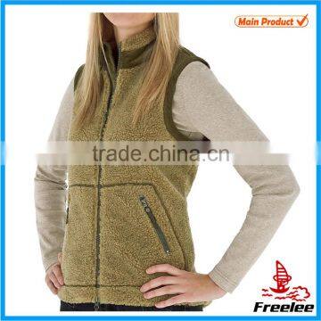 2015 Women Fleece Vest with Pockets