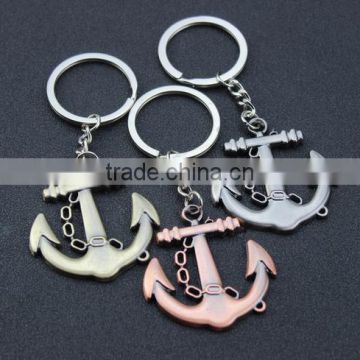 Jewelry creative burst metal key chain rudder ship anchor couple key chain ornaments custom wholesale