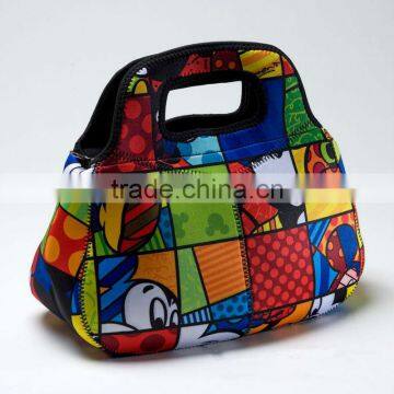 GR-W0124 fashional neoprene lunch bag with full printing