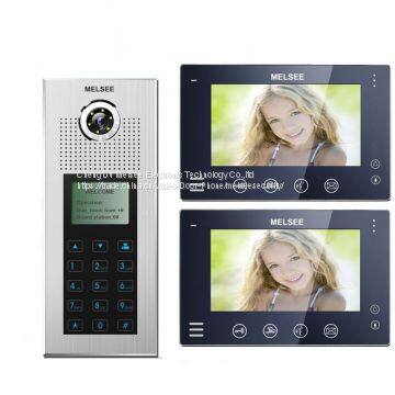 Cat5/Ethernet Cable 2 Apartments Video Door Phone With Name List Operation English/Turkish/Spanish/French Language Avail photo-3