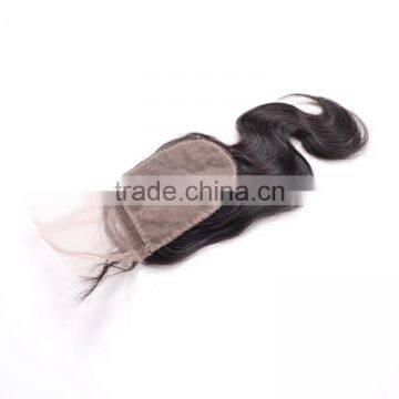 Free Parting Human Hair Closure Piece Hot Sale Top Quality Cheap Silk Base Closure With Baby Hair photo-1