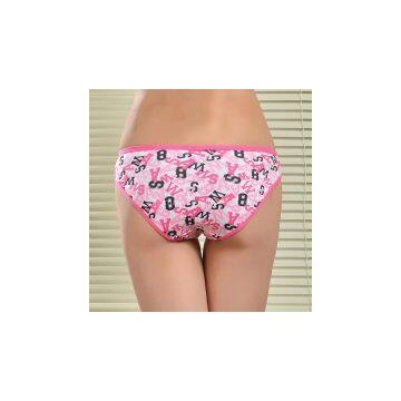 2015 New Printed Brief Soft Lady Bikini Stretch Cotton Women Underwear Lady Boyshort Lady Panties Lingerie Intimate Underpants photo-2