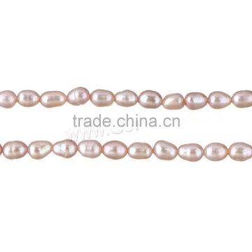 Fashion jewelry purple rice natural freshwater pearl beads