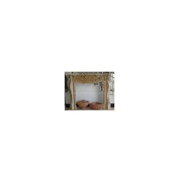stone carve fireplace