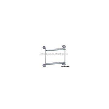 Double layer glass shelf