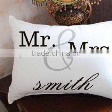 Mr. & Mrs. Personalized Custom Printed Pillow case for wedding