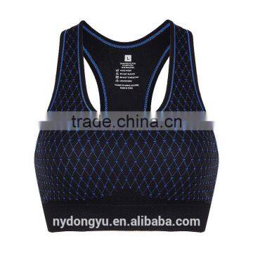 black blue jogging training workout yoga bra/shegz show breathable fitness athletic workout sports yoga bra top