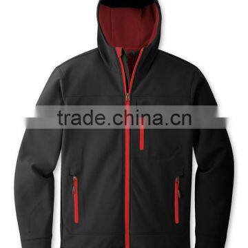 Softshell Men's Plain Hooded Jacket