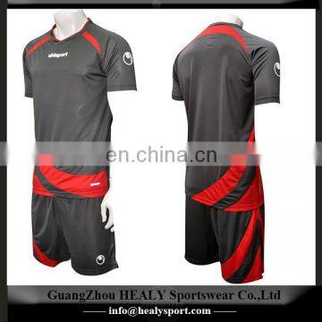 customized soccer uniform grey red