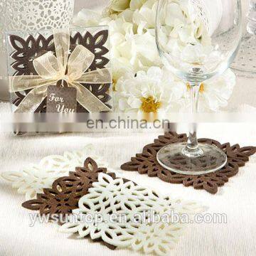 Durable and absorbent Felt Coaster Sets wedding favors