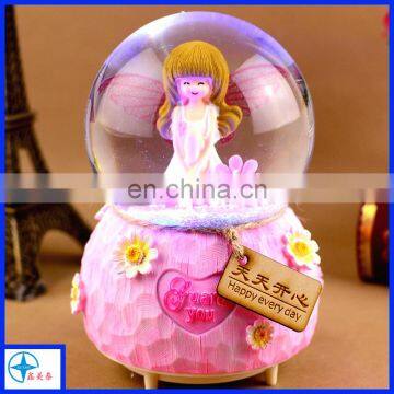 beautiful girl snow globe for home decoration