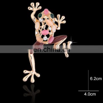 china wholesale Fashion korean crystal rhinestone frog brooch MB-0023