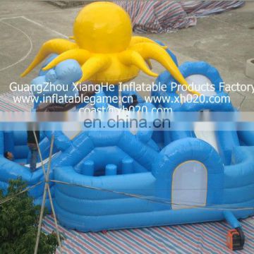 2013 Hot sale commercial grade PVC Tarpaulin brand new OB043 inflatable octopus bouncer in stock