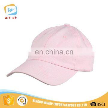 WINUP Wholesale plain custom pink 6 panel sports baseball cap