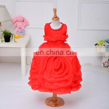 Red Big Rose sexy Party Dress