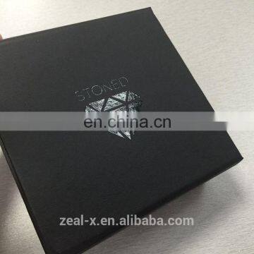 Return sample fee magnetic folding box with shiny glossy UV logo