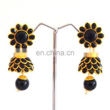 Wholesale Imitation pachi jhumka earrings -Traditional South indian pachi jhumkas -South indian pachi jhumka earring