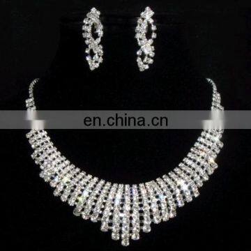 Factory wholesale silver wedding necklace sets