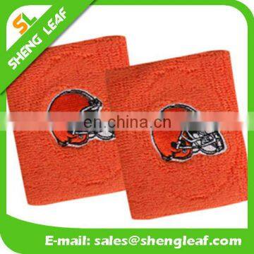 Red wristband embroidered sport cheap sweat band