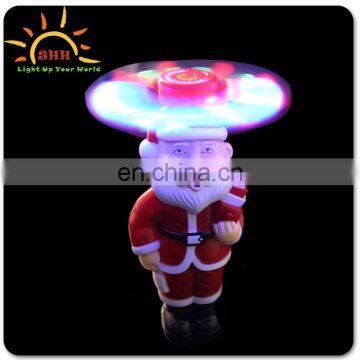 gifts 2015 inflatable christmas decoration Shenzhen wholesale market Santa Claus flashing spinning wand