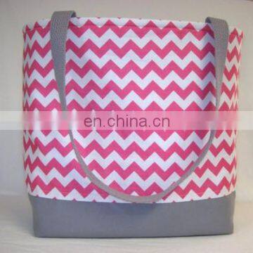 chevron cotton tote bag