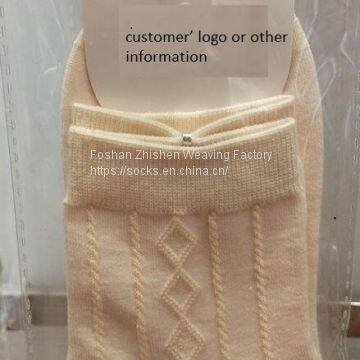 Women Cotton Socks OEM Manufacturer , Jacquard Knitting Cotton Socks