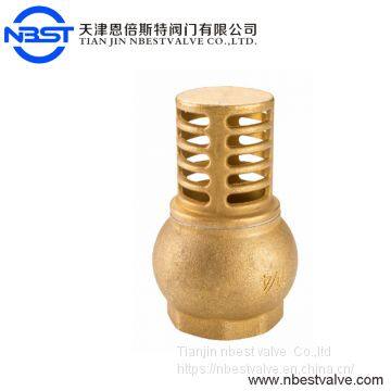 FV-B 1inch Low Temperature BSP Female Brass Foot Valve And Strainer For Pump