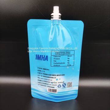300ml Mineral Water Plastic Filling Bag China Manufacture/Herbal Tea Suction Nozzle Bag/Food Grade Material photo-5