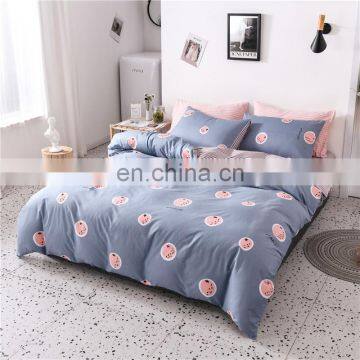 Wholesale king/queen size cotton bed sheet set bedroom set 100% cotton sheet set 4 piece