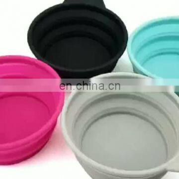 Hot selling factory supply  brand new folding silicon  bowl for dogs travel convenient bowl