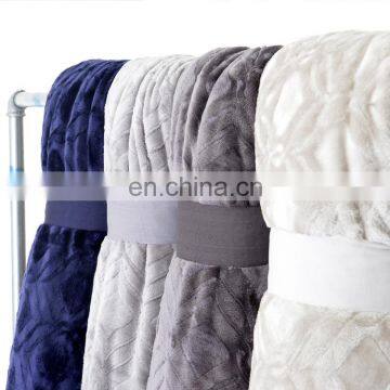 Highly Quality Polyester Printed Light Grey Flannel Fleece Brushed Blanket photo-5