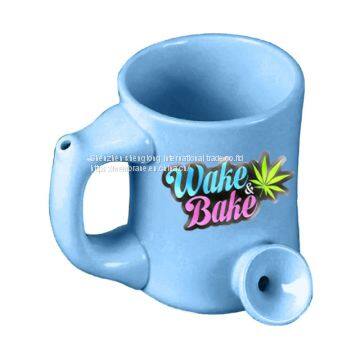 cheap 12oz ceramic mugs tobacco smoking pipe coffee mug