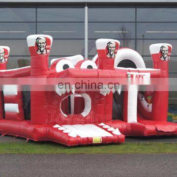 Inflatables KFC Crocodile Bounce House Slide Combo Blow Up Kids Jumping Houses With Slide photo-2