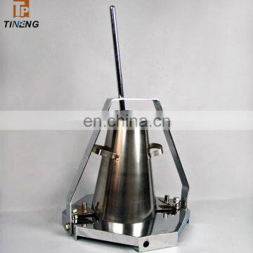 Portable stainless steel and galvanized concrete slump cone test set