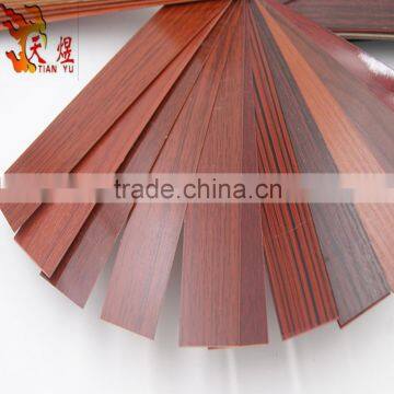 walnut color embossed wood grain melamine laminated pvc furniture edge banding tape edge trim strips