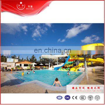 Water Swimming Pool Curved Slide Playground Slides For Recreation Center