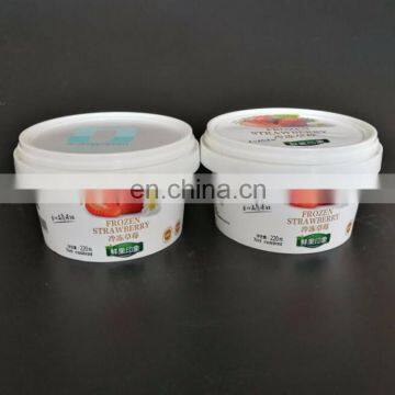 Прозрачные пластиковые банки пищевого качества для мороженого с крышкой photo-3