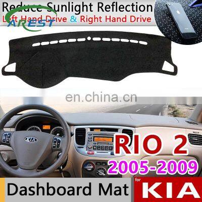 for KIA RIO 2 2005 2006 2007 2008 2009 New Pride Rio5 Anti-Slip Mat Dashboard Cover Pad Sunshade Dashmat Carpet Accessories RIO2