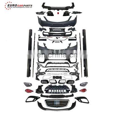 S class W222 old to new S63 + KO B700 style body kit with head light and tail light 14-18y body kit full set for W222