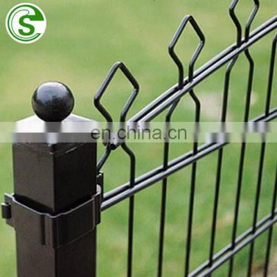 Powder coated RAL 6005 double wire mesh fence nylofor 2D for garden for home