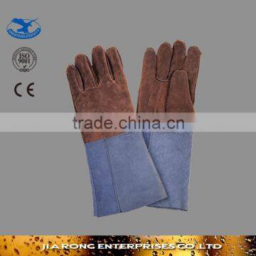 long length high quality cow leather gloves custom design manufacture LG039