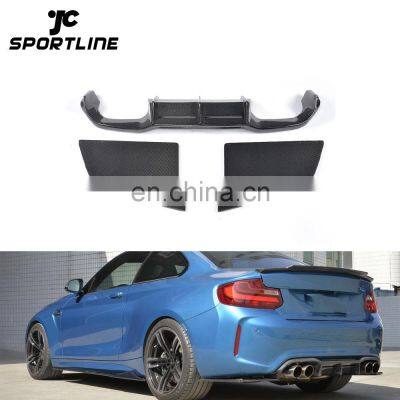 Carbon Fiber 2 Series F87 M2 Rear Bumper Lip Diffuser for BMW M2 2016-2019