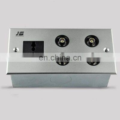 Conference Room Power 3 Pin XLR Electric Aluminum Wall Socket Outlet photo-5