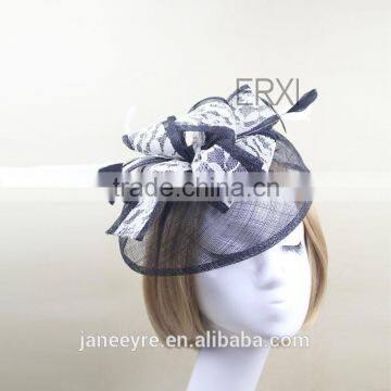 Beautiful Design Sinamay Fabric For Hats,Sinamay Fascinator With Feather