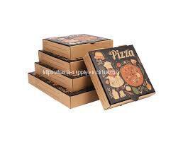 Restaurant kraft corrugated pizza boxes 16 inch pizza boxes offset printing packaging box cardboard customized packaging